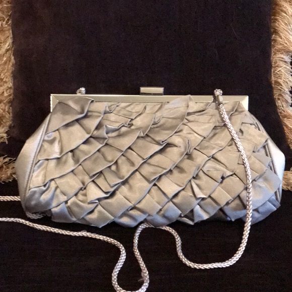 Kate Landry Handbags - ‼️LAST DAY‼️EUC~ Kate Landry Satin Ruffle Bag